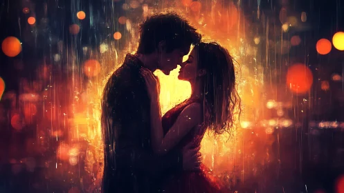 Two Hearts Ignite: A Moment of Passionate Connection.