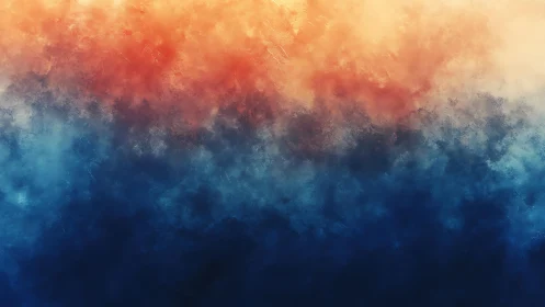 Vivid Abstract Gradient Painting in Warm and Cool Tones.