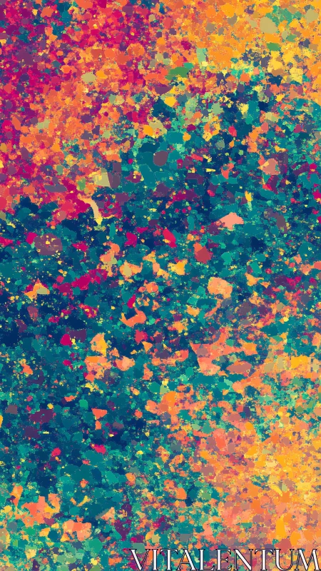 Chromatic leafstorm of teal, ember, and electric dusk hues.