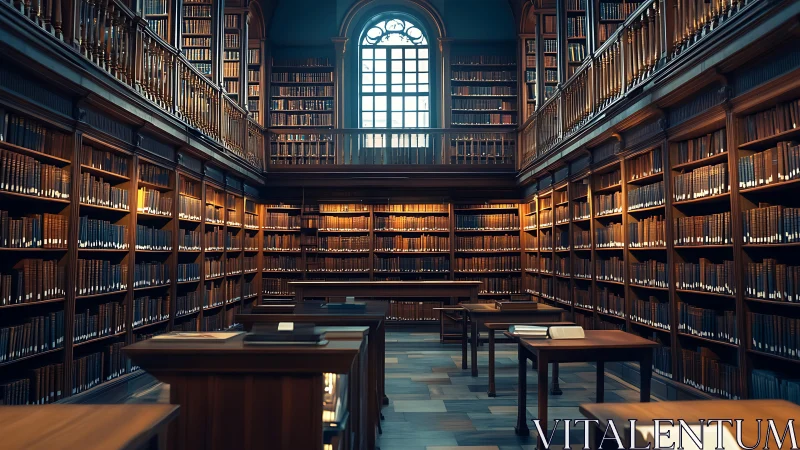 Sunlit Library Cathedral of Quiet, Patiently Breathing Stories.