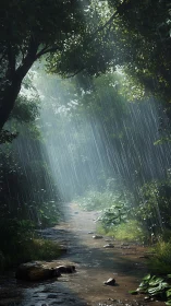 Bamboo Cathedral Welcomes Rainfall Through Sacred Canopy