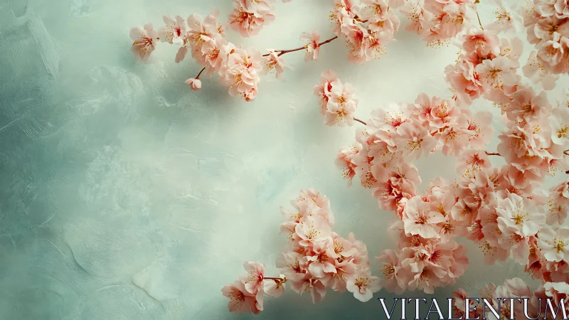 Soft-focus floral composition featuring digitally rendered coral carnations against atmospheric turq