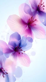 Ethereal Flora: Gradient Blooms in Translucent Layering.