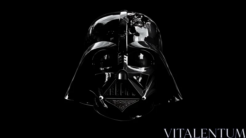 Shattered dark visor in polished void-born armor gaze.