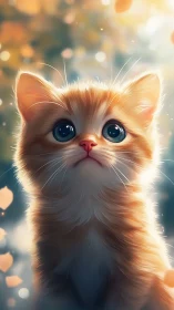 Golden-Eyed Whisker Wonder Gazes Through Luminous Dreams.