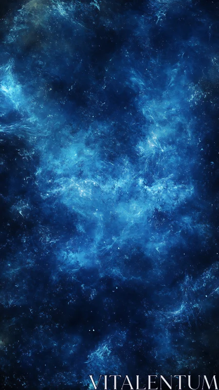 Nebular blue starfield renders diffuse cosmic dust gradients