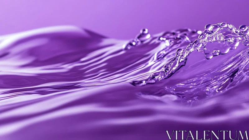 High-frequency violet fluid wavefront under optical magnification.