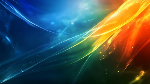 Colorful light waves flow across a deep cosmic gradient