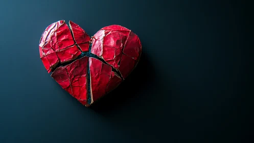 Segmented Cardiac Form Against Deep Teal Ground.