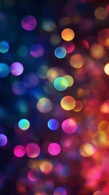 Soft rainbow bokeh lights dancing in a dreamy night glow.