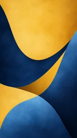 Curved blue and gold waves weaving into a cozy rhythm.