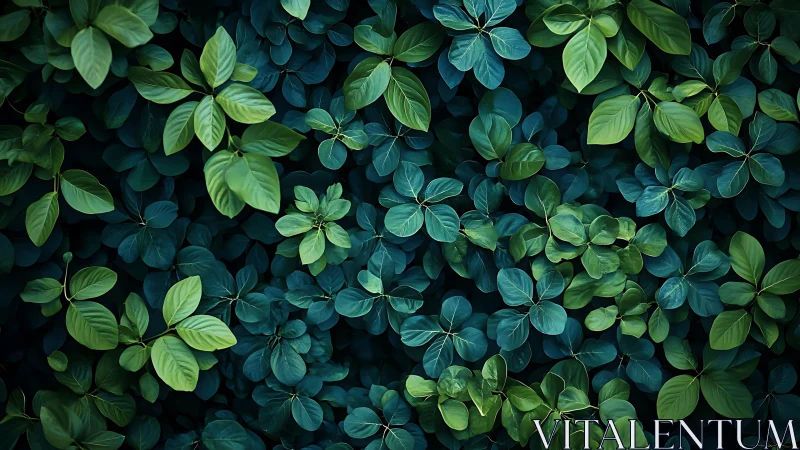 Dense green foliage pattern fills frame with layered leaves