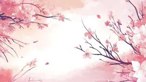 Gentle cherry blossoms framing a soft spring morning.