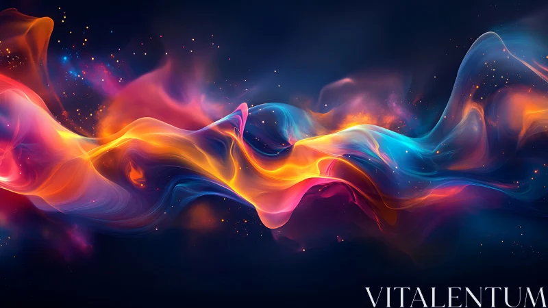 Dancing Rivers of Light Across a Deep Cosmic Night.