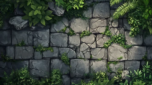 Weathered stone path welcomes soft, wandering forest light