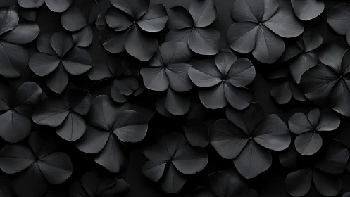 Monochrome Flowers in Shadow: A Study in Texture.