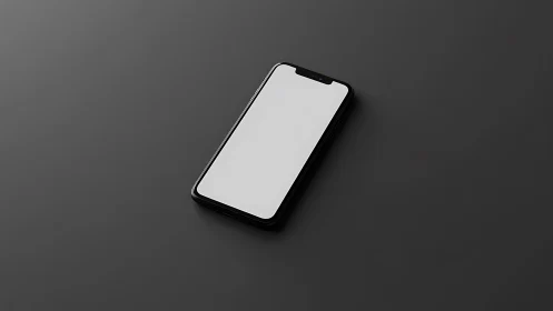 Modern smartphone displayed against grey background with notch detail.