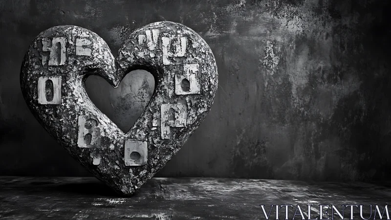 Industrial Heart Enclosure with Metallic Lock Details.