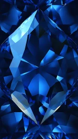 Radiant blue crystal facets glowing with deep luminous light.