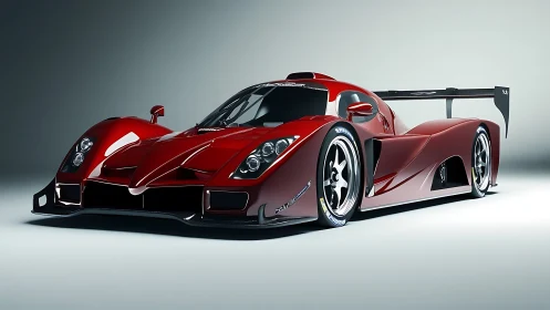 Crimson track beast poised for friendly high-speed thrills.