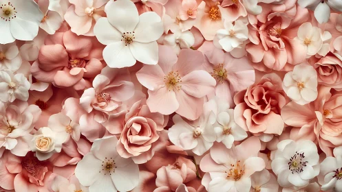 Chromatic study of layered blush floral petal topography.