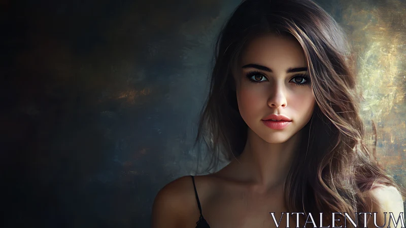 Softly lit portrait of a thoughtful woman in warm tones.