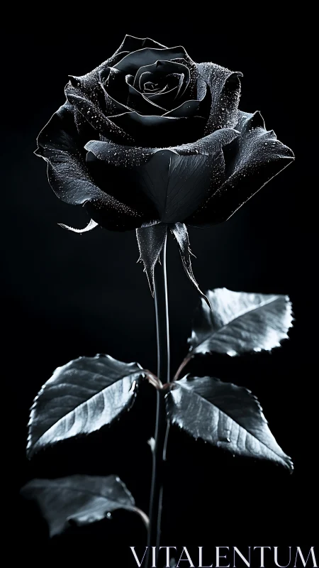 Obsidian Rose Frozen in Starlight.