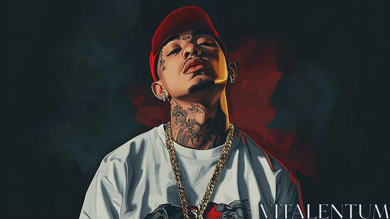 Neon-lit swagger leans forward and owns the painted dark