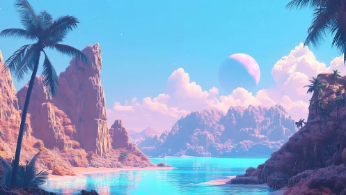 Discover Paradise: A Surreal Journey Through Otherworldly Alien Realm