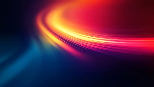 Luminous color streaks curving through deep cosmic dusk.