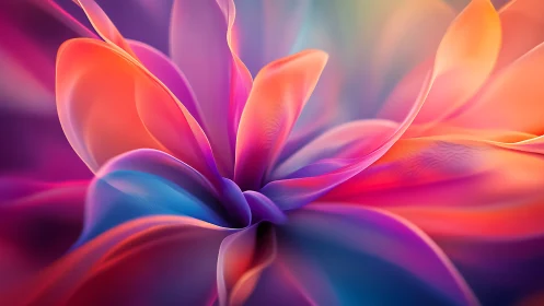 Luminous Petals Dance Through Neon Dreams
