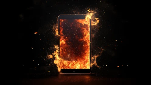 Thermogenic Display Device Engulfed in Pyrolysis Event.