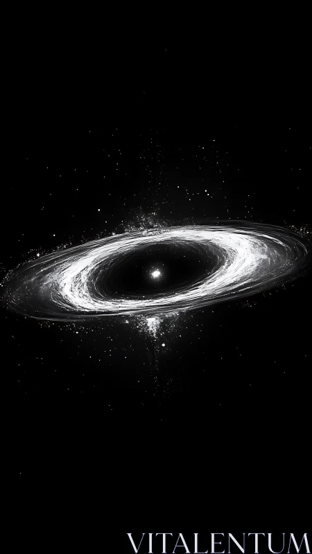 Stark monochrome black hole with luminous accretion disk.