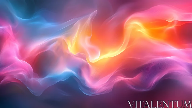 Abstract fluid composition with luminescent gradient flows.