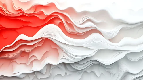 Paper tide rolls in with coral light along silent ridges