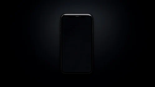 Smartphone mockup on dark background with illuminated frame.