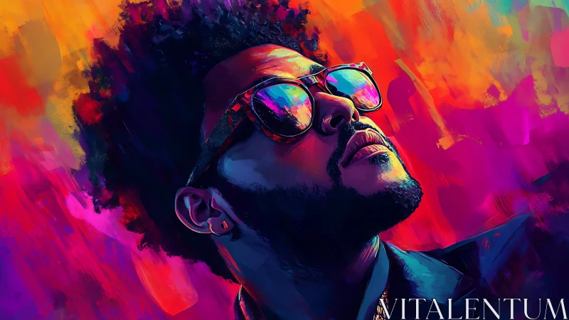 Color-drenched portrait celebrates bold confidence and style