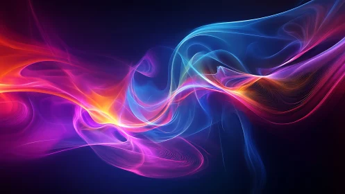 Glowing ribbons of color swirling through a dreamy night sky.