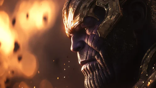 Armored purple alien profile rendered with dramatic lighting