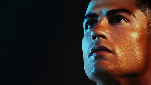 Quiet resolve in a dramatic close‑up portrait of hope.