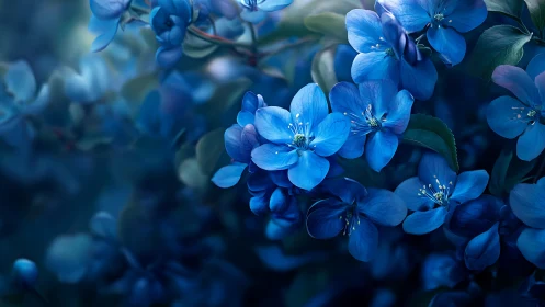 Delicate Blue Flowers Close-up Nature Photography