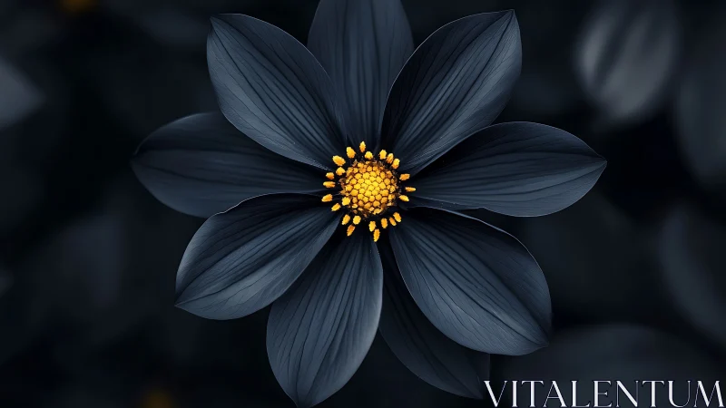 Dark Bloom: Nature's Midnight Flower.