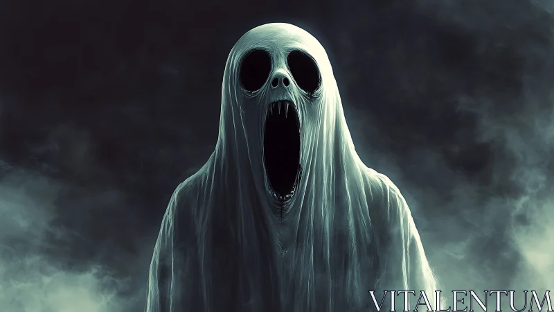 Ghostly wail freezes the fog in a night of hungry silence