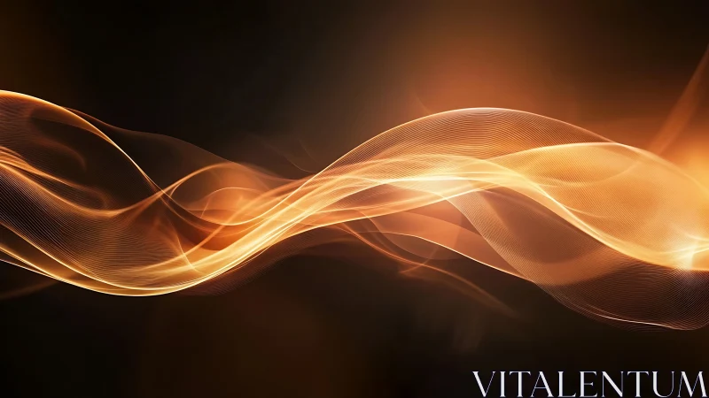 Liquid Gold Waves Dance Across Darkness