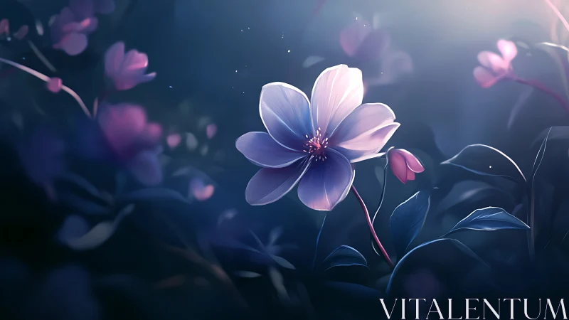 Luminescent Floral Composition with Soft Focus Bokeh.