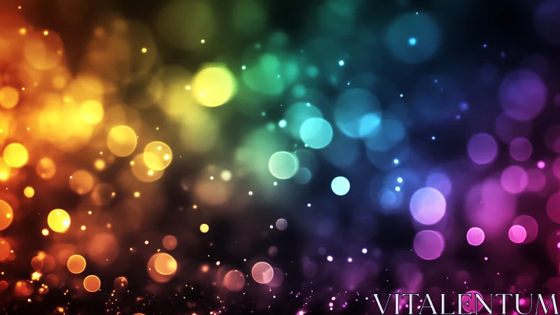 Colorful bokeh lights drift softly across a dreamy night