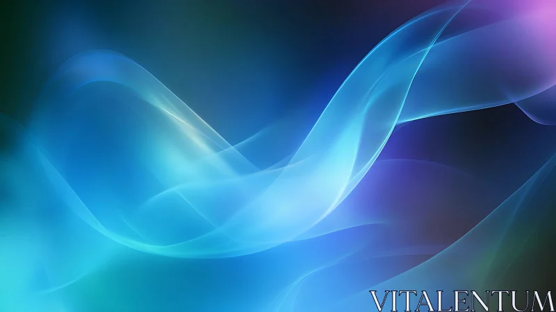 Aqua light ribbons drift across a deep digital twilight.