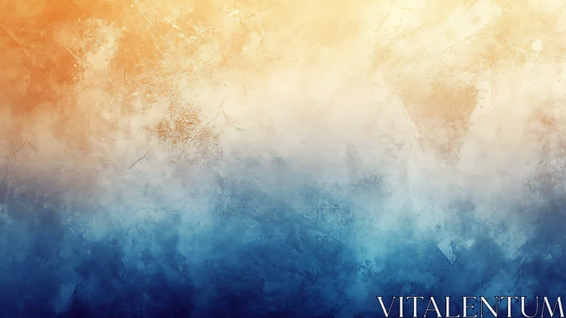 Textured warm to cool gradient wall with abstract patina.