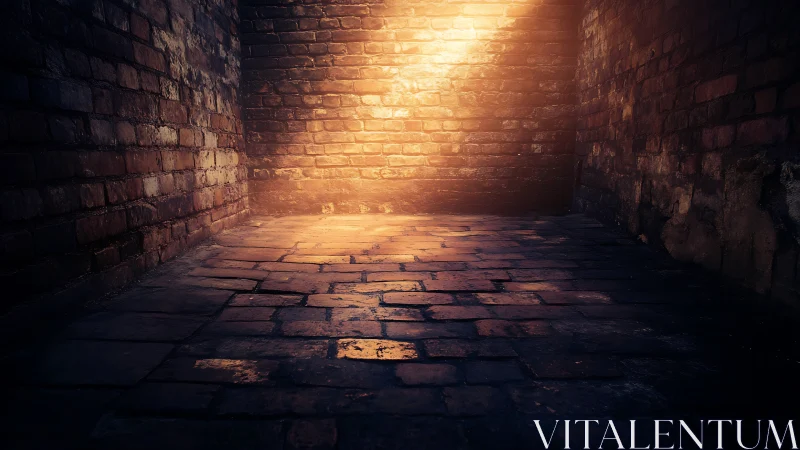Sunlight sneaks into a forgotten brick alley and quietly lingers
