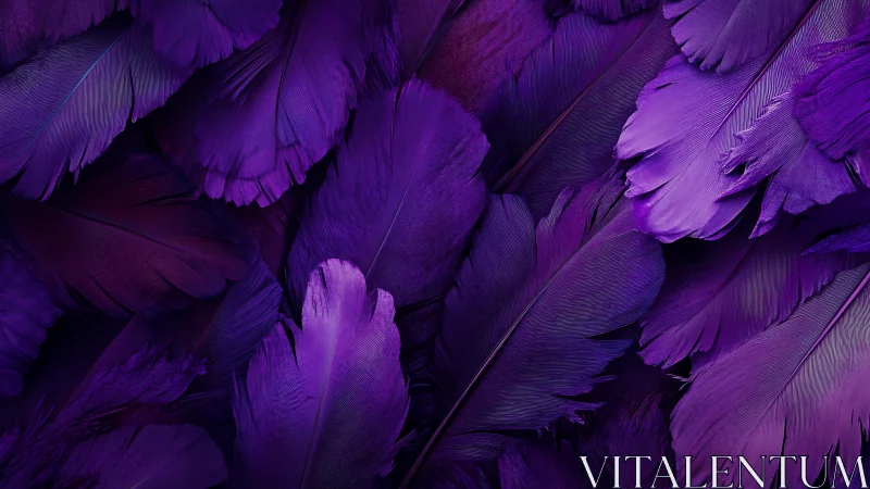 Velvet purple feathers gathered in a dreamy, soft nest.